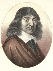 Porträtt av Descartes (1596 - 1650).