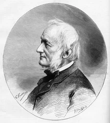 Porträtt av Desire Nisard (1806-1888) författare och medlem av den franska akademin vald 1850.