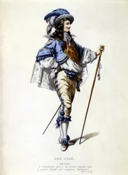 Porträtt av Don Juan till fots, sd. 1800-talet