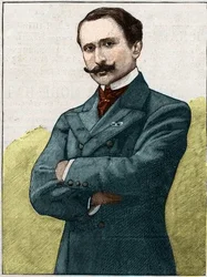 Porträtt av Edmond Rostand (1868-1918), fransk poet och dramatiker.