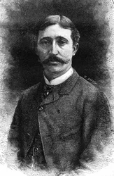 Porträtt av Edouard Detail, fransk målare (1848-1912).