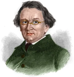Porträtt av Eduard Morike (1804-1875), tysk romantisk författare.
