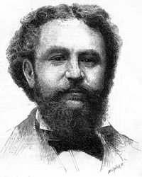Porträtt av Emile Bergerat (1845-1923), fransk författare.
