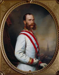 Porträtt av kejsar Francois Joseph I (1830-1916). Anonym målning 1867. Nancy, Musee Historique Lorrain