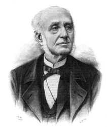 Porträtt av Etienne Arago (1802-1892) dramatisk författare, politiker, borgmästare i Paris