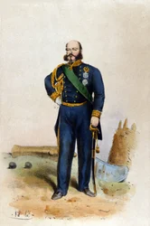Porträtt av Eugenio di Savoia Carignano (1816-1888).