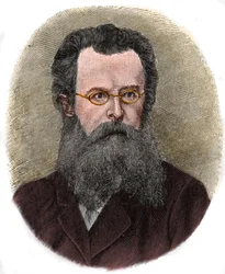Porträtt av Felix Dahn (1834-1912), tysk författare, professor och historiker.