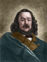 Porträtt av Ferdinand Freiligrath (1810-1876) tysk författare.