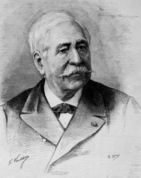 Porträtt av Ferdinand de Lesseps (1805 - 1894).