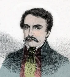 Porträtt av Ferenc Deak (1803-1876), ungersk politiker - Gravyr från "The Illustrous World""