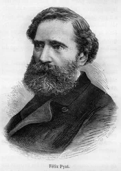 Porträtt av Félix Pyat. Fransk författare, journalist och politiker. 1810-1889