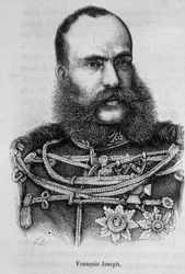 Porträtt av Frans Josef I, kejsare av Österrike (1830 - 1916)