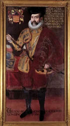 Porträtt av Francisco de Mascarenhas (1500-talet) Indiens vice kung Anonym målning från 1500-talet i Lissabon