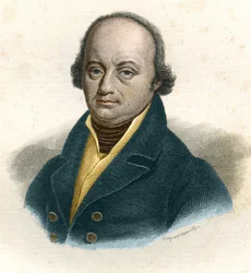 Porträtt av Franz-Joseph Gall (Franz Joseph) (1758 - 1828), tysk läkare, gravyr från 1800-talet