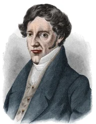 Porträtt av Franz Grillparzer (1791-1872), österrikisk dramatiker.