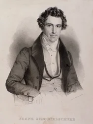 Porträtt av Franz Schoberlechner (gravyr