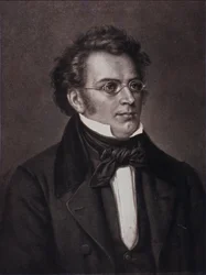 Porträtt av Franz Schubert (gravyr)