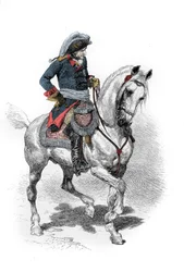 Porträtt av Fredrik II av Preussen (1712-1786) känd som Fredrik den store. Gravyr av 1800-talet. .