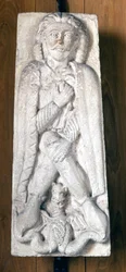 Porträtt av Fredrik 1:a Barberossa (tysk romersk kejsare av huset Hohenstaufen) (Waiblingen