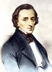 Porträtt av Frédéric Chopin (1810-1849), polsk tonsättare.