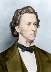 Porträtt av Frederick Chopin (1810-1849), polsk kompositör.