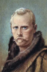 Porträtt av Fridtjof Nansen, norsk upptäcktsresande