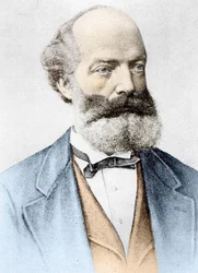 Porträtt av Friedrich August Kekulé von Stradonitz tysk kemist (Darmstadt