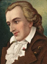 Porträtt av Friedrich Schiller (1759-1805), tysk poet och författare.