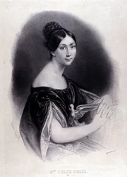 Porträtt av GRISI Giulia (Julie) (1811-1869), italiensk sopran.