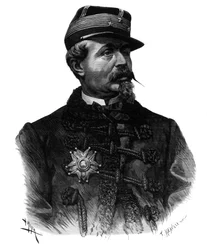 Porträtt av general Alfred Chanzy (1823-1883) gravyr från 1883