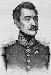 Porträtt av general Bréa. Gravyr från slutet av 1800-talet i "Histoire de France"" av H. Martin.