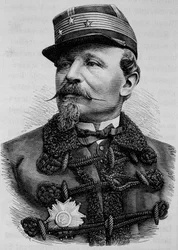Porträtt av general Chanzy (1823 - 1883). Gravyr från slutet av 1800-talet i "Histoire de France"" av H. Martin.