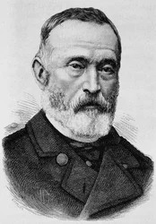 Porträtt av general Clément Thomas (1809 - 1871). Gravyr från slutet av 1800-talet i "Histoire de France"" av H. Martin.