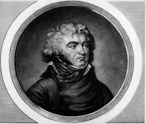 Porträtt av general Jean Baptiste Kleber (1753-1800). Gravyr i "" Komplett samling av historiska målningar från den franska revolutionen, i tre volymer.""" 1804.