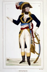 Porträtt av general Napoleon Bonaparte (1769 - 1821) i uniform.