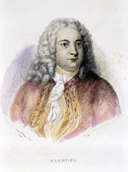 Porträtt av George Frederick Handel (Georg Friedrich Handel