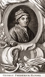 Porträtt av George Frederick Handel (Georg Friedrich Handel