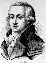 Porträtt av Georges Couthon (1755-1794), fransk politiker.