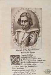 Porträtt av Gerolamo Fantini (titelsidan på hans metod för att lära sig spela trumpet
