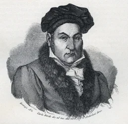 Porträtt av Giandomenico (Gian Domenico) Romagnosi (1761-1835), italiensk filosof och advokat