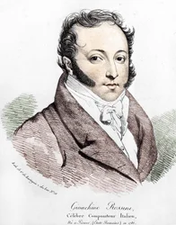 Porträtt av Gioacchino Rossini (1792-1868).