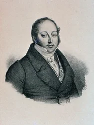 Porträtt av Gioacchino Rossini (gravyr