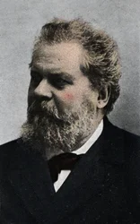 Porträtt av Giosue Carducci (1835-1907) Italiensk poet Kromolitografi från tidigt 1900-tal