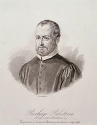 Porträtt av Giovanni Pierluigi da Palestrina (gravyr