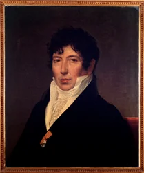 Porträtt av Girolamo Crescentini (1762-1846) Italiensk sångare castrato (castrat) Anonym målning. 1800-talet. Bolognas civila bibliografiska museum