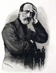 Porträtt av Giuseppe Mazzini (1805 - 1872), italiensk patriot och revolutionär