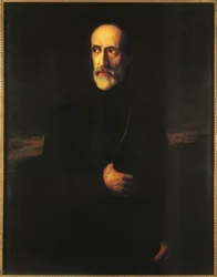 Porträtt av Giuseppe Mazzini (olja på duk)