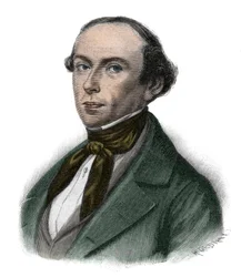 Porträtt av Gottfried Ludolf Camphausen (1803-1890) preussisk politiker, premiärminister i Preussen - Gottfried Ludolf Camphausen (1803-1890) bankir och Rhenansk politiker.
