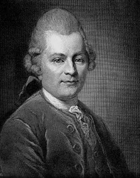 Porträtt av Gotthold Ephraim Lessing (1729 - 1781) tysk författare och dramatiker.