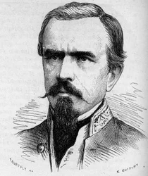Porträtt av Guillaume Lejean, fransk upptäcktsresande 1828 -1871.